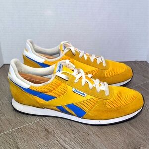 Reebok Royal Clasic Jogger V44134 Sneakers Men's sz 12 Yellow Blue Lightly Used